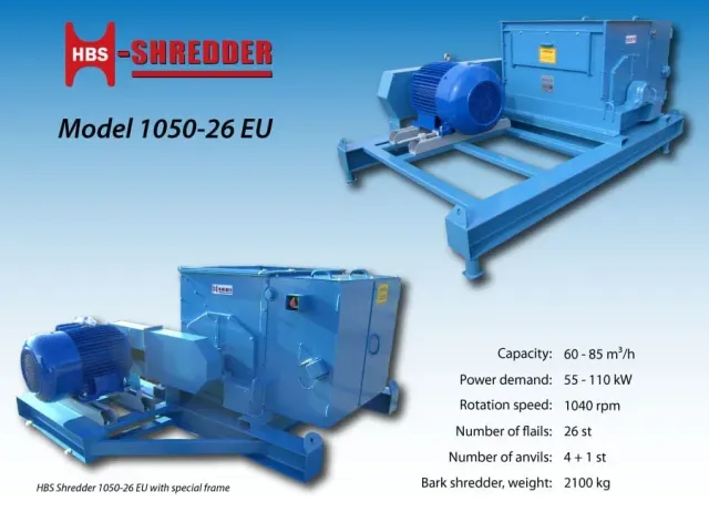 HBS Barkrivare Modell 1050, produktblad