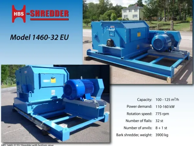 HBS Barkrivare Modell 1460, produktblad