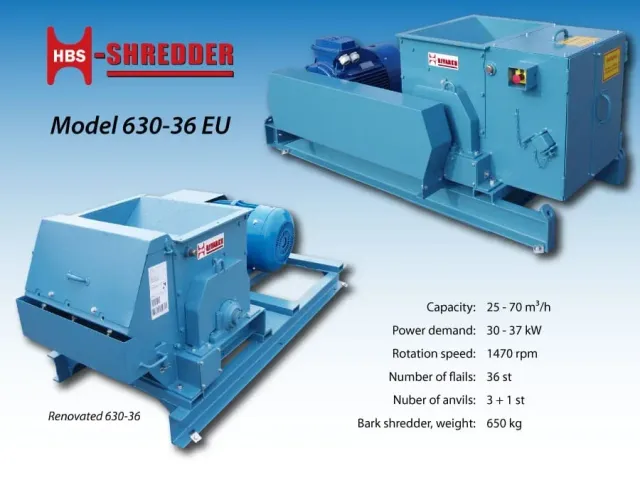 HBS Barkrivare Modell 630, produktblad