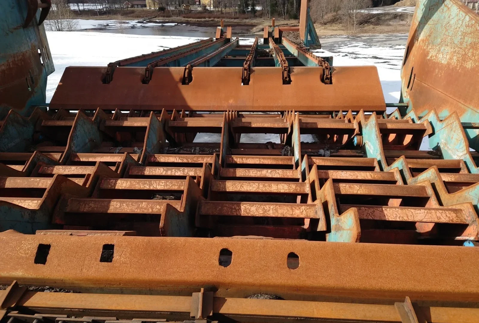 Log sorting line 40 pockets